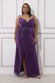 Plus Wrap Style Spaghetti Strap Maxi Split DR3137P