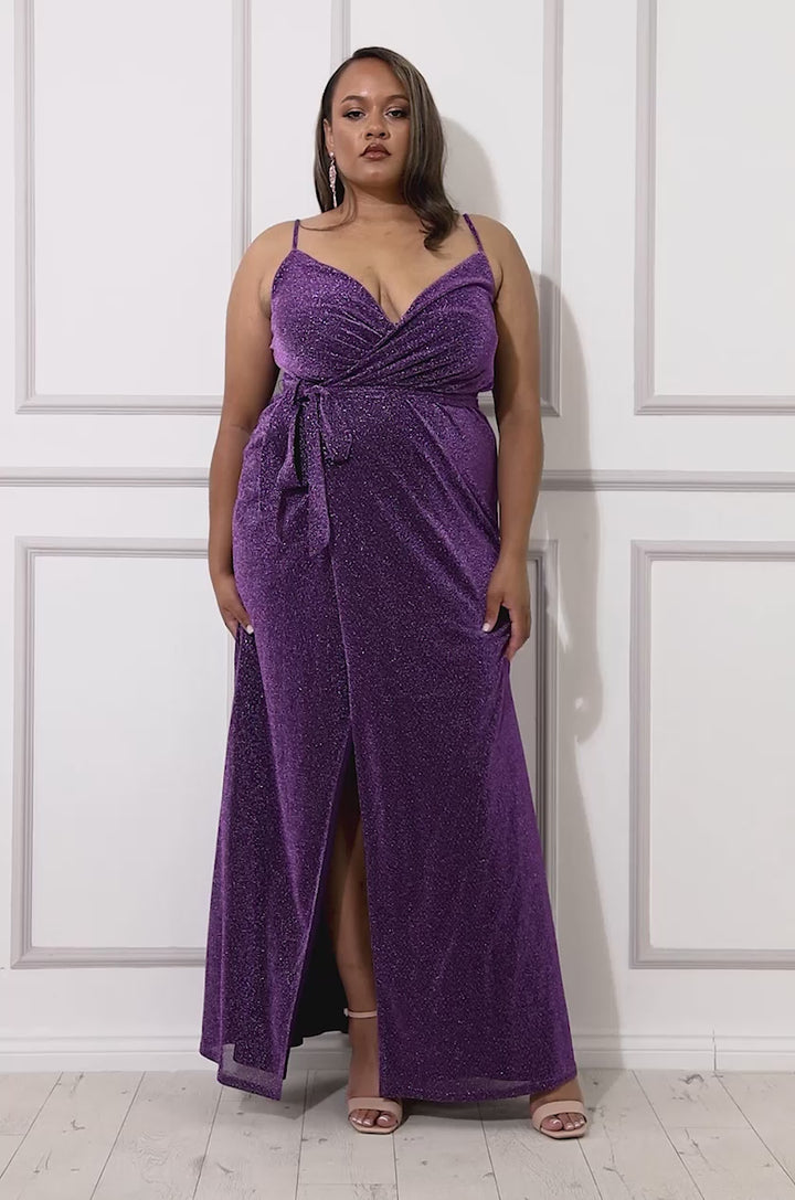 Plus Contrast Sequin Chiffon Dress  Evening dresses plus size, Plus size  dresses, Plus size gowns