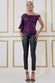 Asymmetric Sequin Balloon Sleeve Top T200