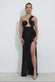 Ruched One Shoulder Maxi With Ring Detail DR3547