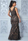 Sequin And Lace Maxi Dress DR2515