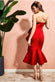 Bow Bandeau Midi With Ruffles DR3615