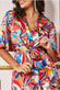 Wrap Style Satin Printed Mini Dress GCD2479P