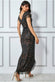 Ornamental Patterned Sequin Maxi Dress With Tassels DR2616