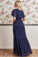 Polka Dot Tiered Chiffon Maxi Dress DR3278