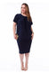 Slouchy Short Sleeve Midi Dress With Round Neck DR3090