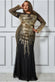 Shooting Star Patterned Sequin Maxi Dress DR3276P