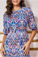 Abstract Print Round Neck Midi Dress GCD2472