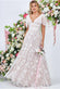 Embroidered Lace Maxi Flutter Sleeves DR3255