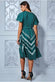 Wrap Style Flutter Sleeve Midi Dress DR3415