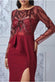 Sequin Bodice With Front Frill Maxi Dress DR3232