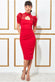 Open Back Puffed Sleeve Lace Top Midi Dress DR2958