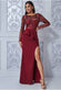 Sequin Bodice With Front Frill Maxi Dress DR3232