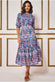 Abstract Print Round Neck Midi Dress GCD2472