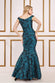 Floral Jacquard Bardot Maxi Dress DR3474