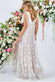 Embroidered Lace Maxi Flutter Sleeves DR3255