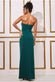 Scuba Crepe Wrap Maxi  Dress With Thigh Split DR3660