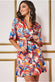 Wrap Style Satin Printed Mini Dress GCD2479P