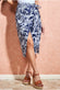 Printed High Waist Wrap Midi Skirt SK17