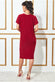 Slouchy Short Sleeve Midi Dress With Round Neck DR3090